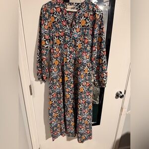 Universal Thread Multicolor Floral Long Sleeve Dress